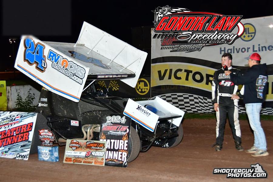 Victory lane celebration at Gondik Law Speedway
